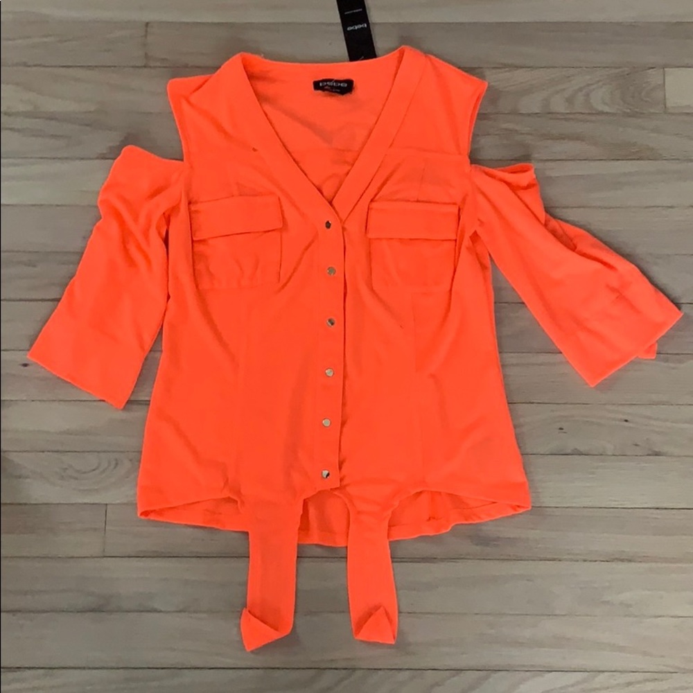 Bebe orange long sleeve top